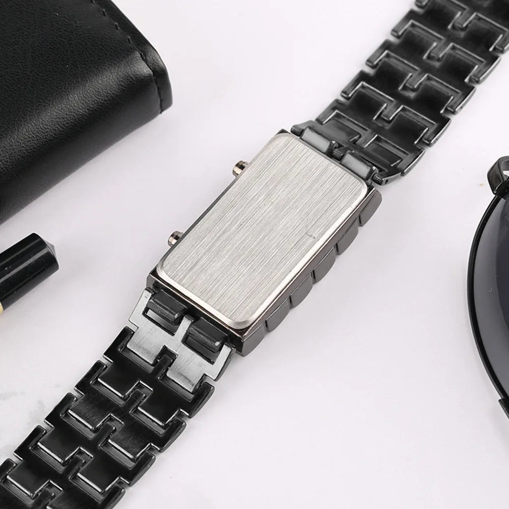 LED Lava Watch Steel Man Watches Hot Sales Fashion Digital Wristwatches For Men Dropshipping Electronic Watch relogios masculino