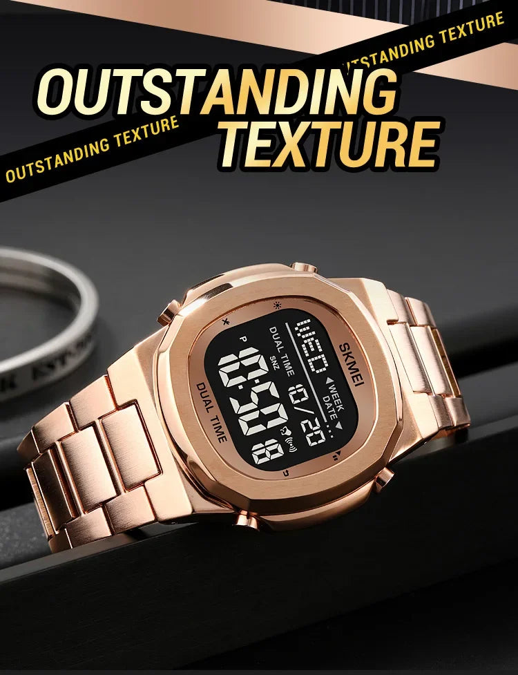 SKMEI 2004 Alarm Date Clock  relojes para hombre Glow Stop Watch Multifunction Mens Waterproof Electronic Sport Watch Wristwatch
