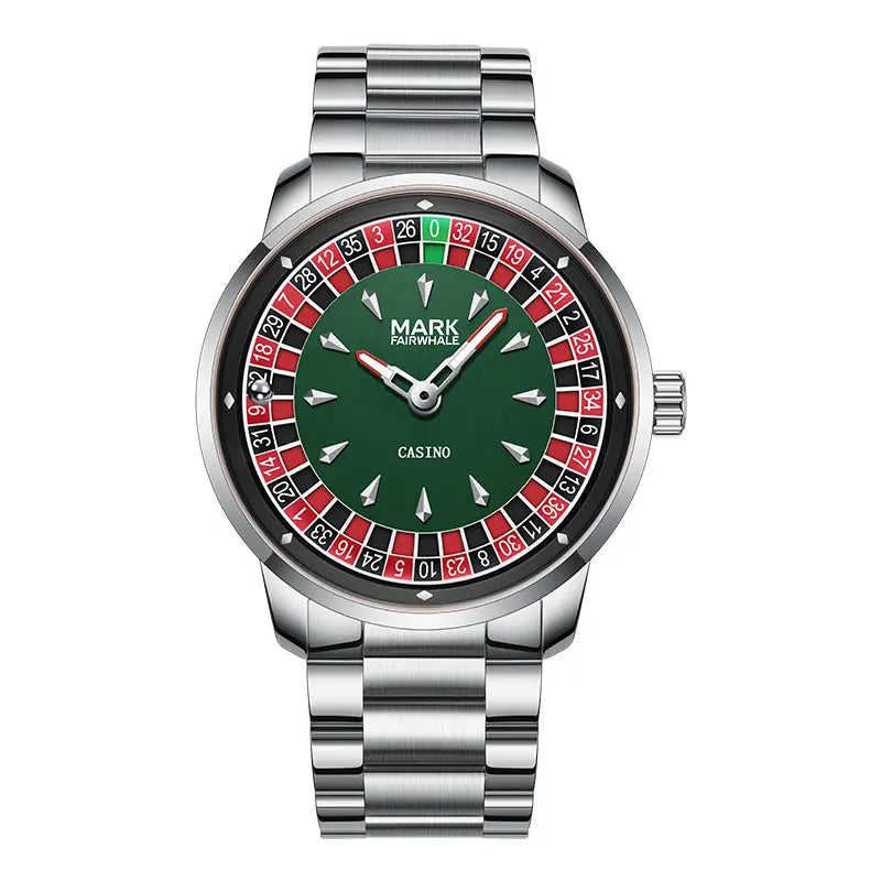Mark Fairwhale 5031 Fashion Quartz Watches for Man Creative Rotating Dial Luminous Waterproof Steel Strap Casual Men Wristwatch