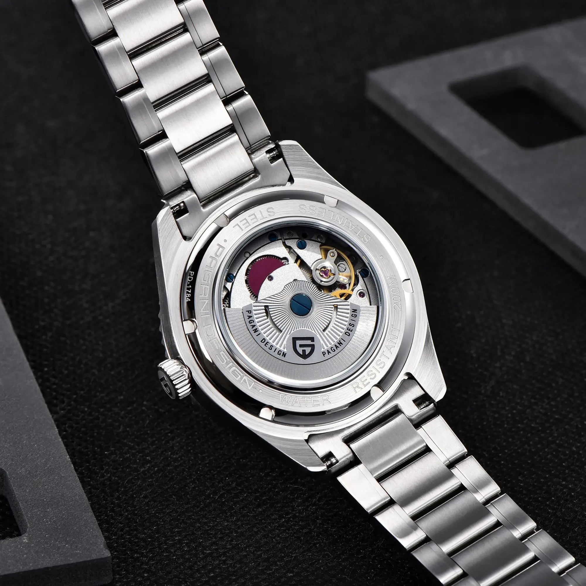 PAGANI DESIGN PD1784 Men’s GMT Automatic Mechanical Watch DG5833 Stainless Steel Sapphire Crystal Waterproof Local Delivery