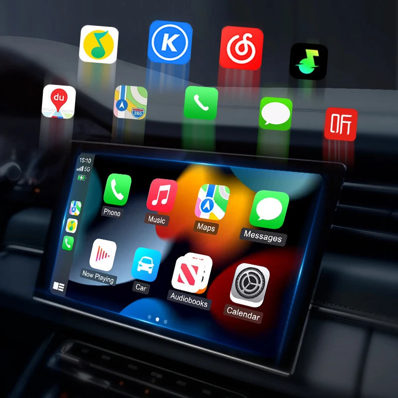 Lenovo carg 2 in 1 Wireless Android Auto Adapter Wireless CarPlay Dongle Car Intelligent Systems AI Smart Box For Car Wired CarPlay