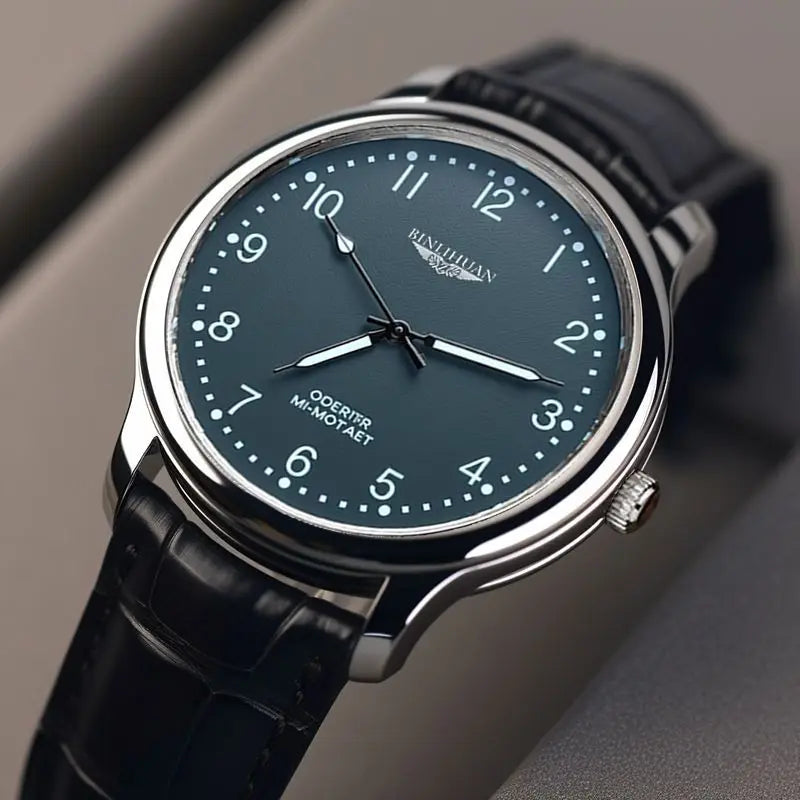 Luxury Business Men's Quartz Watch Top Brand Waterproof Leather Strap Handsome Wristwatch for Men 2025 New Model