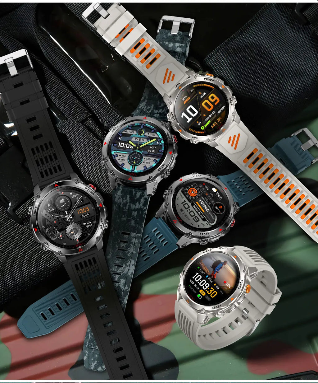 2025 New Professional GPS Sports Smart Watch Outdoor RIDE Run GPS track Swim Watchs Compass Altimeter 3ATM Sports Bracelets Men