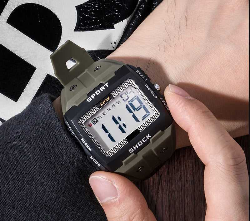 TPW Oversized Digital Watch Big Numbers Easy to Read 5ATM Water Resistant