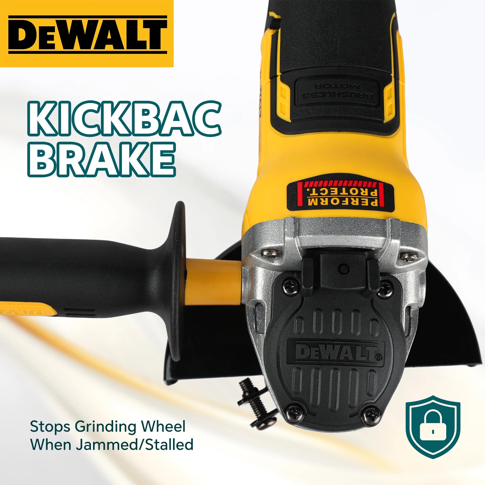 DEWALT us DCG405 Angle Grinder 20V Professional Cordless Power Tool Cutting Machine Rechargeable Brushless Portable Polisher