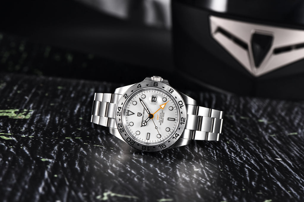 PAGANI DESIGN Vintage 42MM GMT Men's Watch PD1682 Automatic Mechanical Timepiece Sapphire Stainless Steel 100M Waterproof Retro