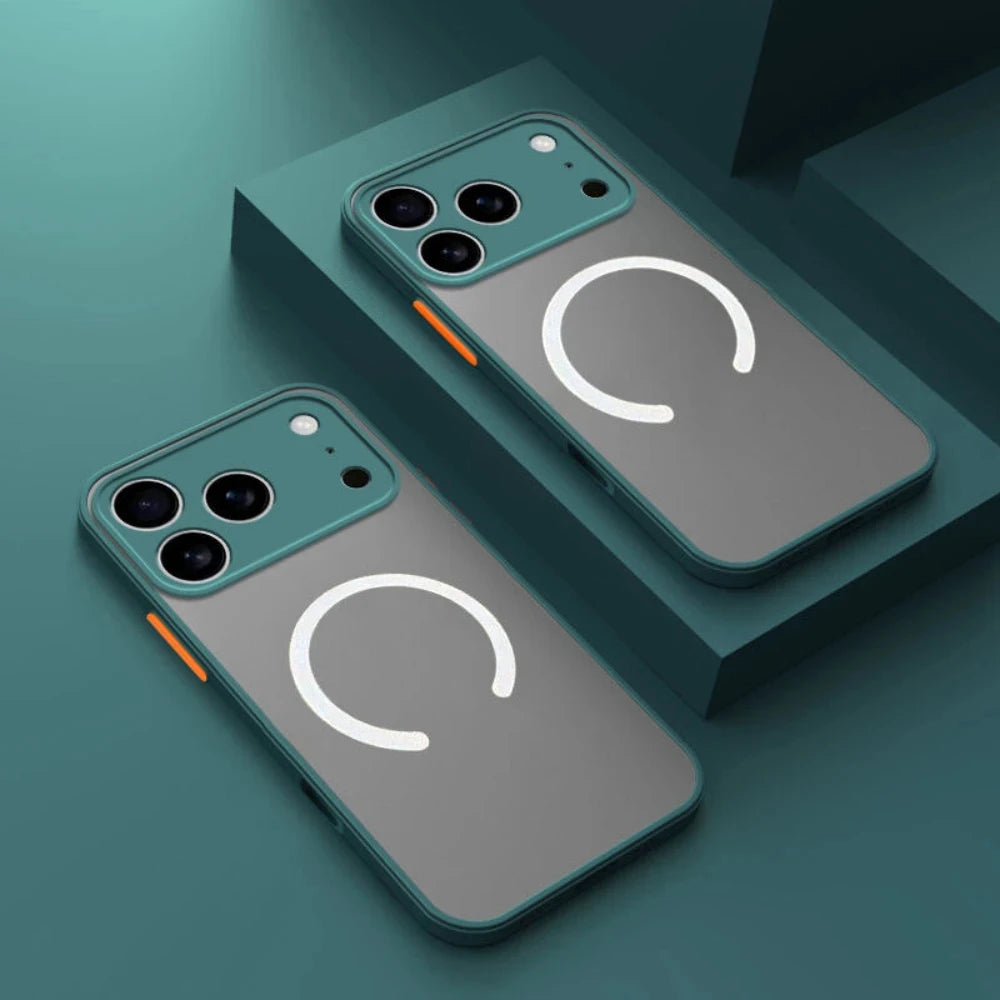 Matte Magnetic For Magsafe Wireless Charge Phone Cases For iPhone 17 16 15 14 13 11 12 Pro Max Plus XS Max XR X Air Armor Cover
