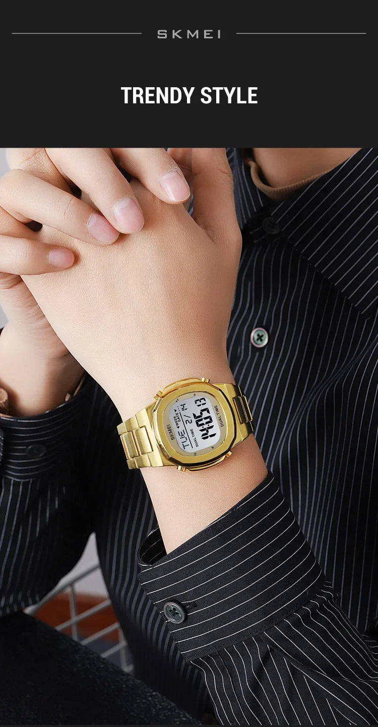 SKMEI 2004 Alarm Date Clock  relojes para hombre Glow Stop Watch Multifunction Mens Waterproof Electronic Sport Watch Wristwatch