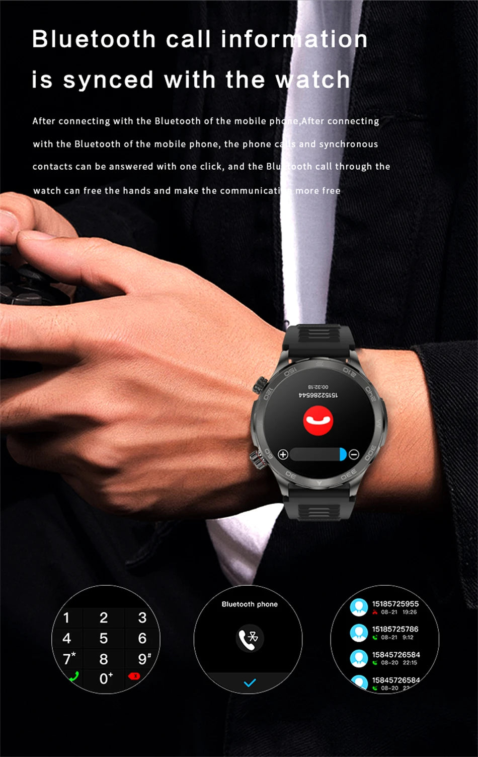 2026 New GPS Smart Watch Men AMOLED Screen Always Show Time Heart Rate IP68 Waterproof Bluetooth Call Sports Fitness Smart Watch