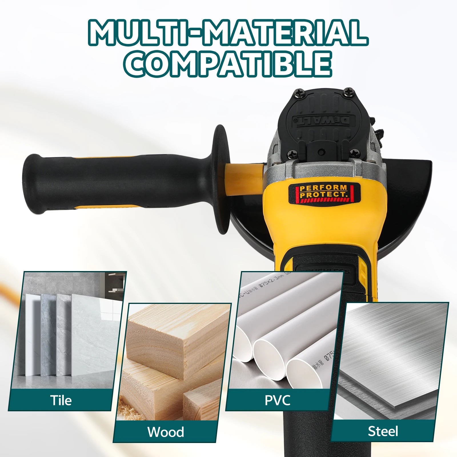 DEWALT us DCG405 Angle Grinder 20V Professional Cordless Power Tool Cutting Machine Rechargeable Brushless Portable Polisher