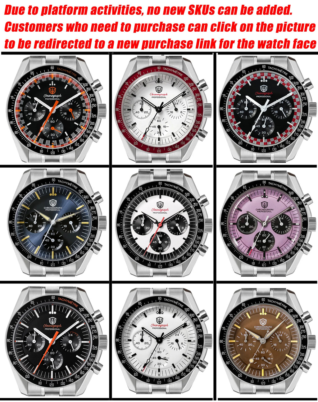 Watchdives WD1863 Quartz Watch VK63 Chronograph Movement Bubble Sapphire Crystal 10Bar Waterproof Luminous 39mm Vintage Watches