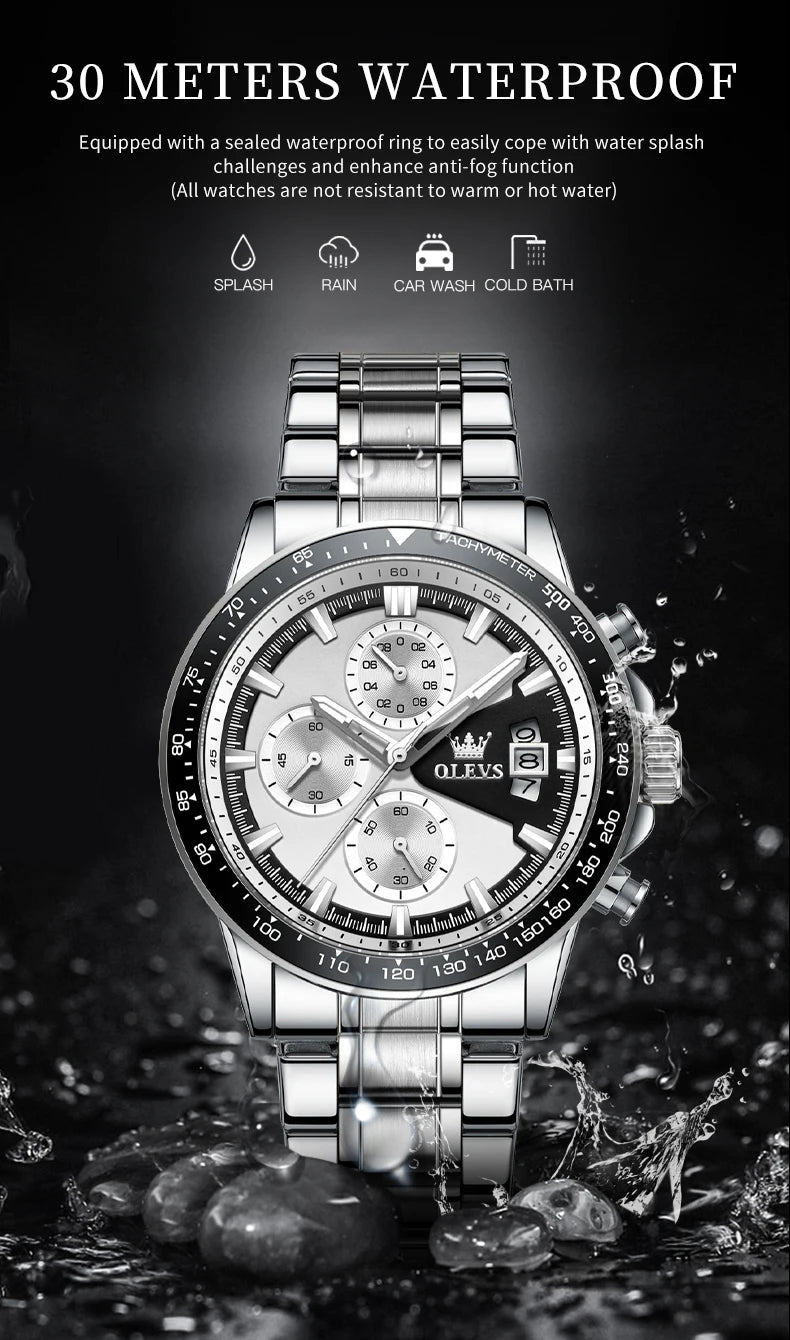 OLEVS TY705 Men Watch Luxury Waterproof Luminous Quartz Watch Multi functional Timing Watch Exclusive Sports Original Men Watch