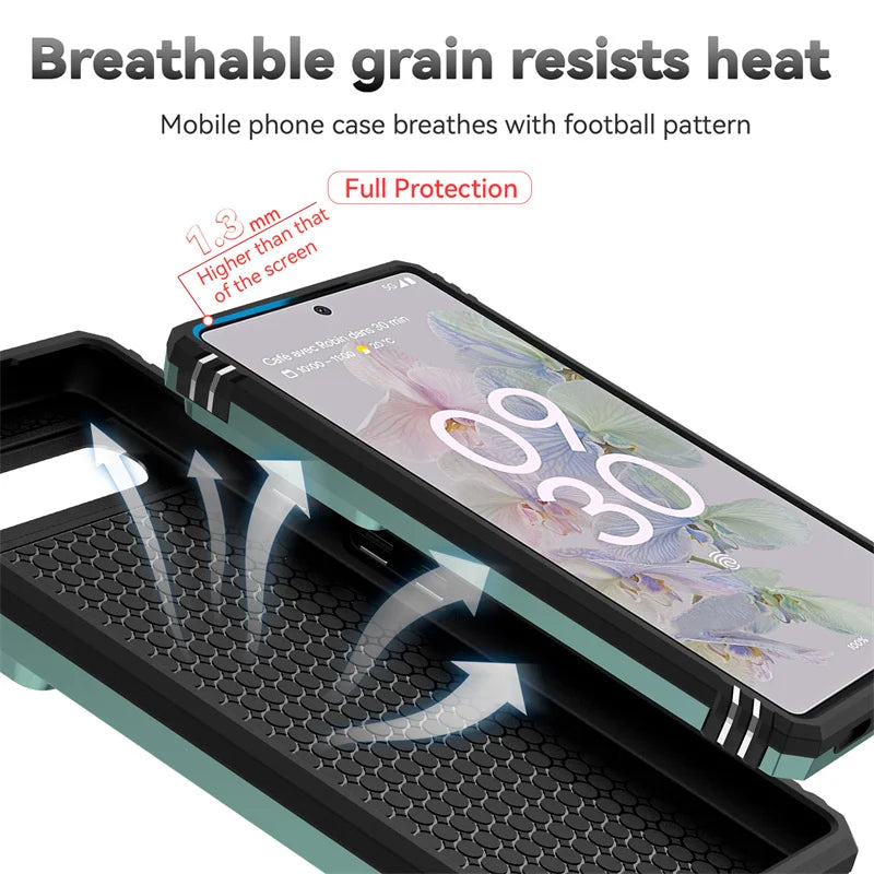 Slide Camera Protect Cover For Google Pixel 6 7 8 Pro Pixel8 Magnetic RIng Holder Shockproof Armor Phone Case For Pixel 6A 7A 8A