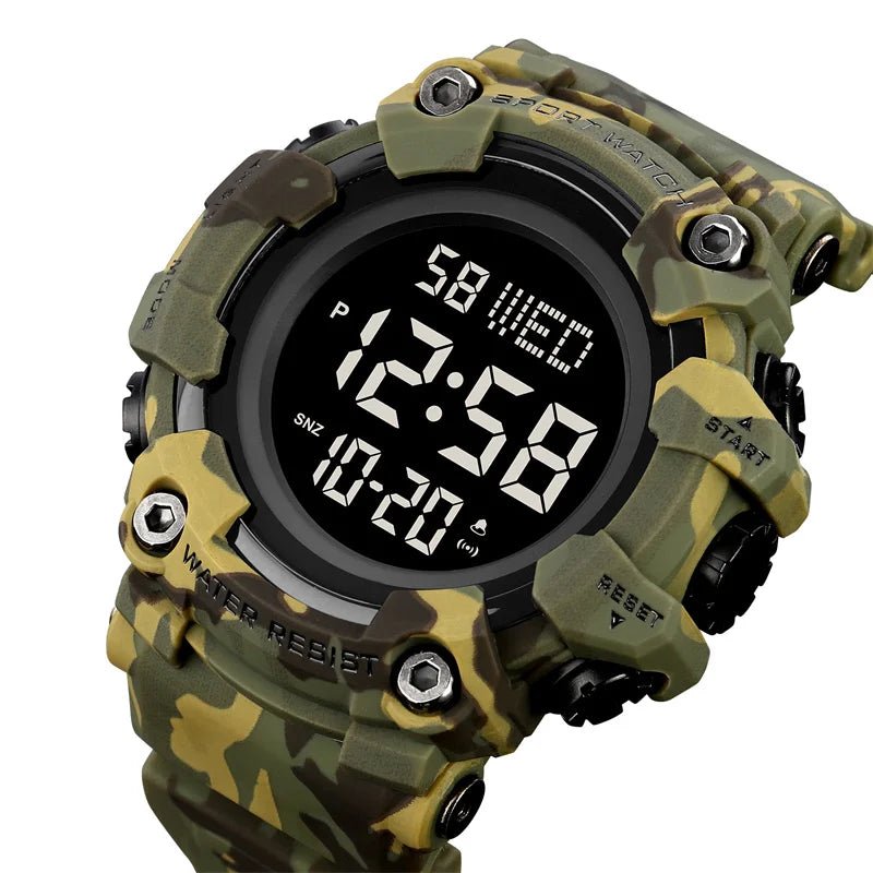 Skmei Luxury Fashion Sports Watches Men Waterproof Stopwatch Dual Time Digital Wristwatch Big Dial Clock Reloj Hombre