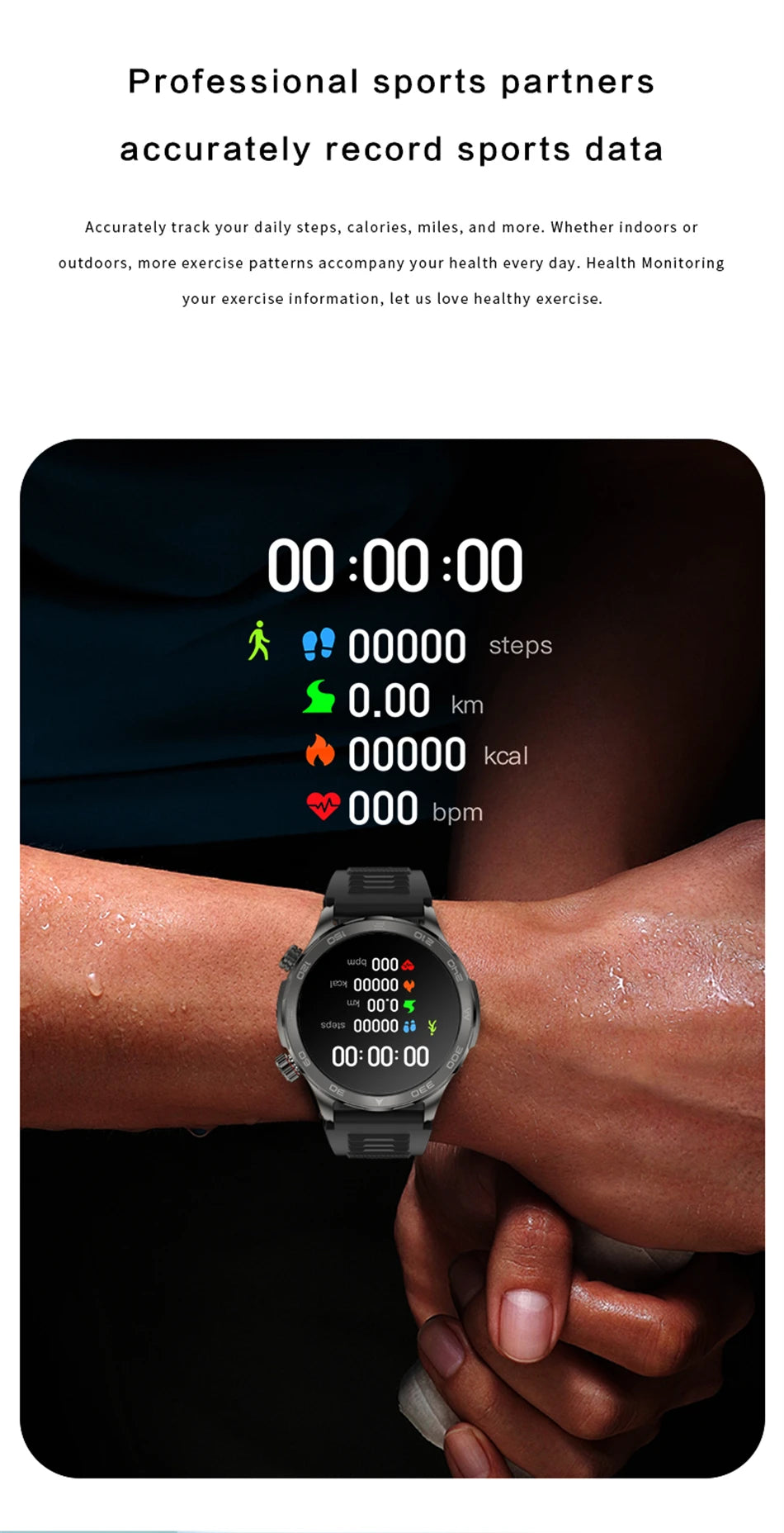 2026 New GPS Smart Watch Men AMOLED Screen Always Show Time Heart Rate IP68 Waterproof Bluetooth Call Sports Fitness Smart Watch