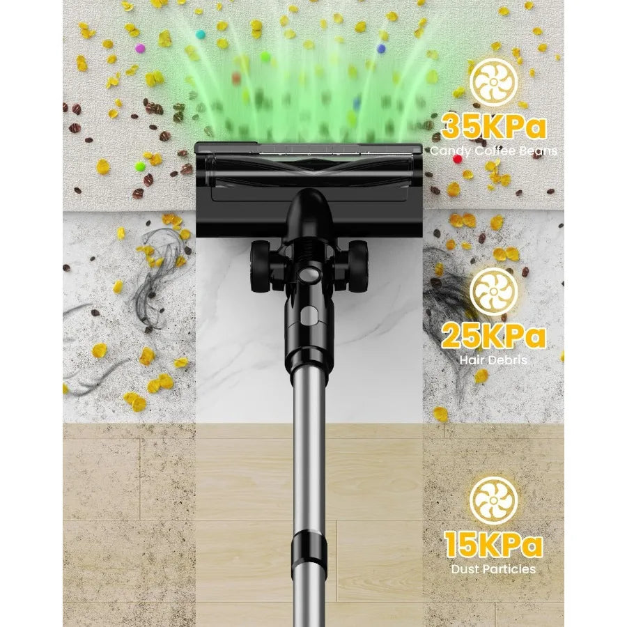 Cordless Vacuum Cleaner for DeWalt us 20V Battery, 7-in-1 Lightweight Stick Vacuum with HEPA Filter, 35KPA Suction, 350W Brushless
