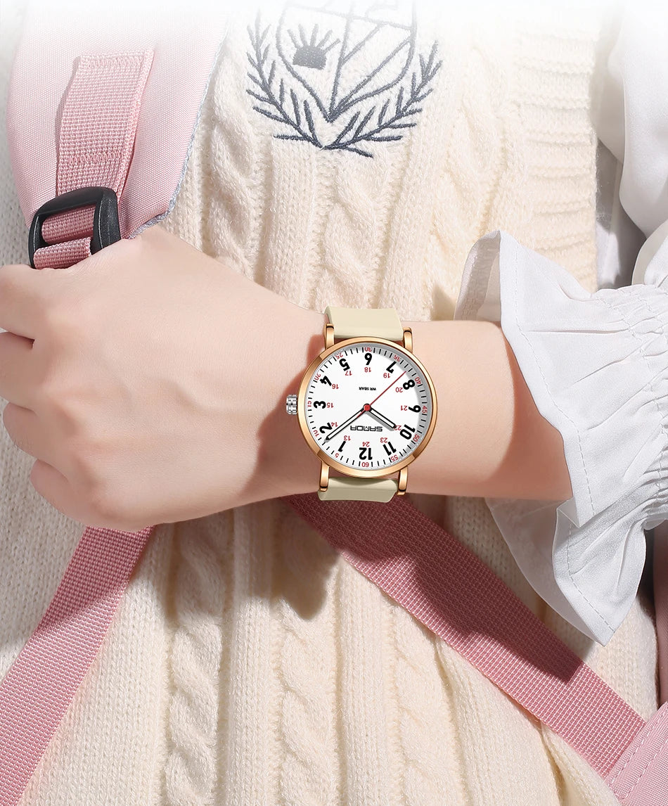 Fashion Ultra-thin Women's Watches, Soft silicone strap Designer Quartz Watch For Woman,Simple Elegant Analog Lady Wristwatches