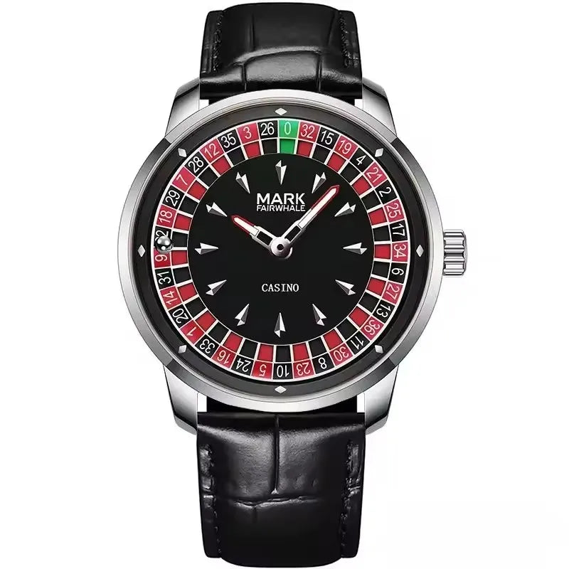 Mark Fairwhale 5031 Fashion Quartz Watches for Man Creative Rotating Dial Luminous Waterproof Steel Strap Casual Men Wristwatch